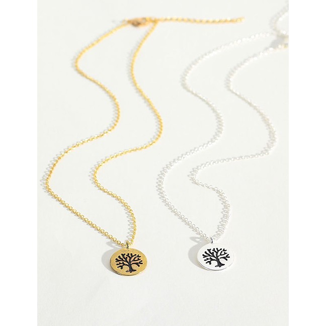 LRC Kalung Fashion Kc Alloy Disc Life Tree K1334X