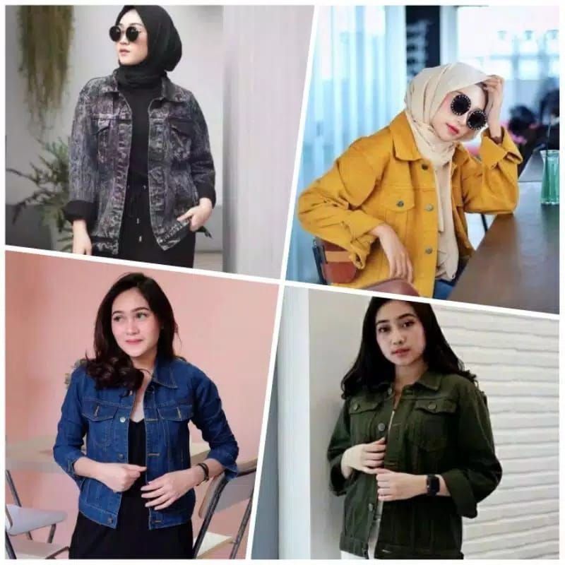 JAKET WANITA//JAKET DENIM CEWEK STANDAR JUMBO// jaket jeans snow