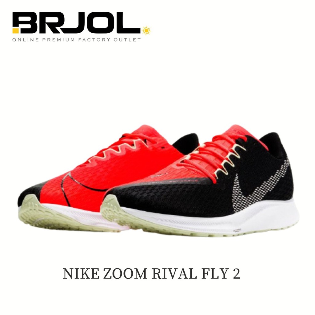 SEPATU LARI PRIA ORIGINAL NIKE ZOOM RIVAL FLY2 CJ0710004 Hitam Merah