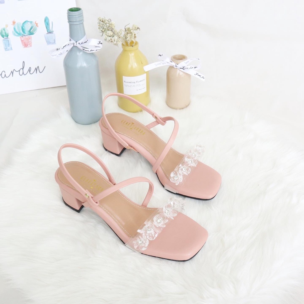 GLARISAMODA Aurora heels 5cm sandal wanita bunga payet nyaman