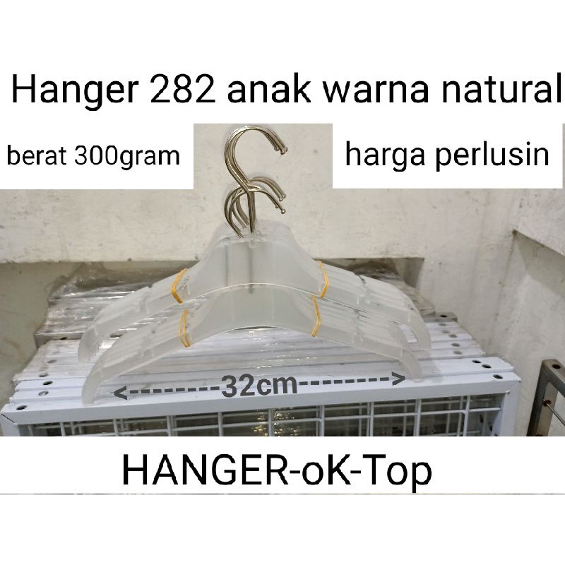 Gantungan Baju Plastik 282 anak ( Warna Putih ) per 12 pcs