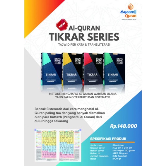 Al Quran Tikrar Tajwid Perkata & Transliterasi