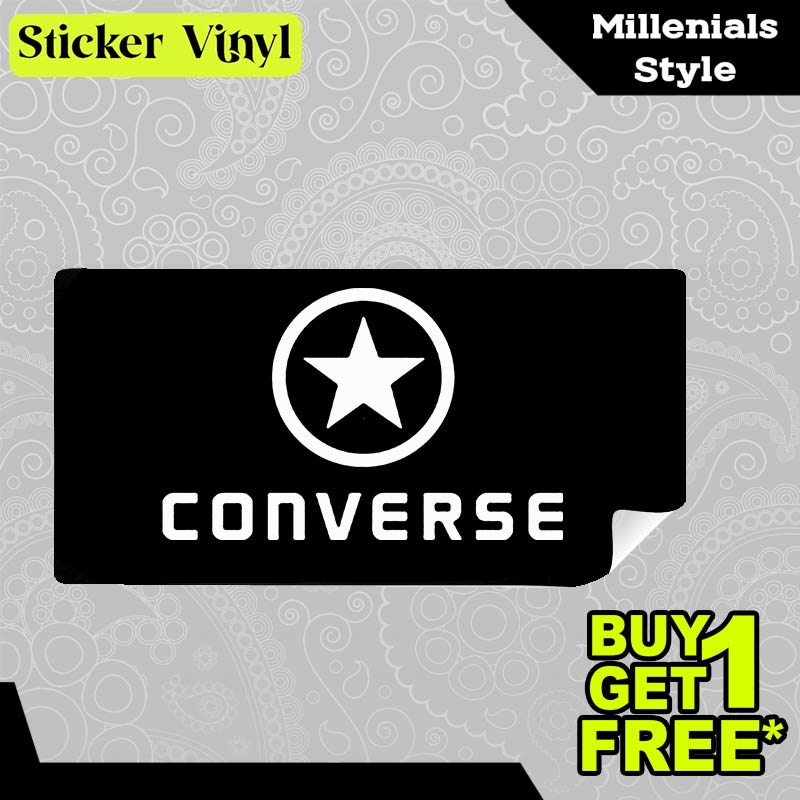 

Stiker Sticker Converse Logo Gambar Unik Desain Keren dan Kekinian Aesthetic Bahan Vinyl Satuan Anti Air