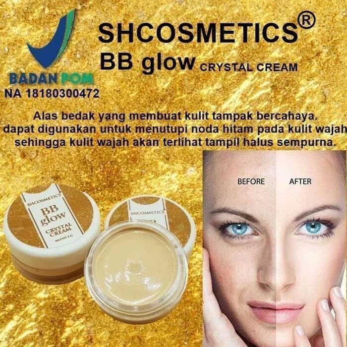 [ORI] BB CREAM WAJAH GLOWING SAMARKAN NODA HITAM MERATAKAN WARNA KULIT | BB Glow Crystal Cream BPOM