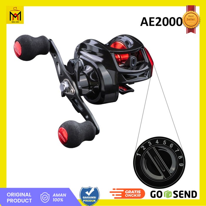 Reel Pancing Baitcasting Fishing Reel 7.2:1 Dengan Magnet Neodimium