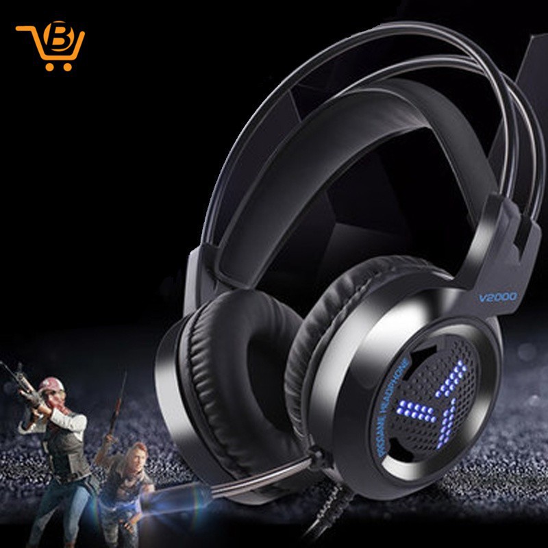 Headset Gaming LED Hedset Geming RGB Earphone Game Super Bass mic Hetset Gaming Ligtning Murah JS50