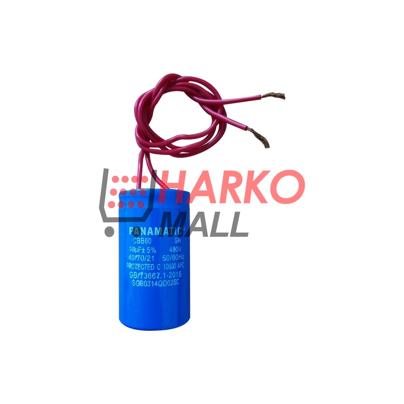 Kapasitor Cap 10uf 450V 35X65 Untuk Mesin Cuci