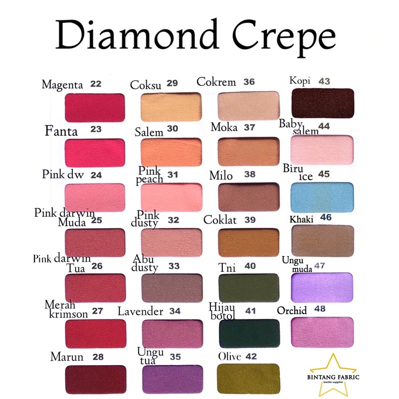 1 Rol Diamond Crepe Diamond Georgette 65 Shopee Indonesia