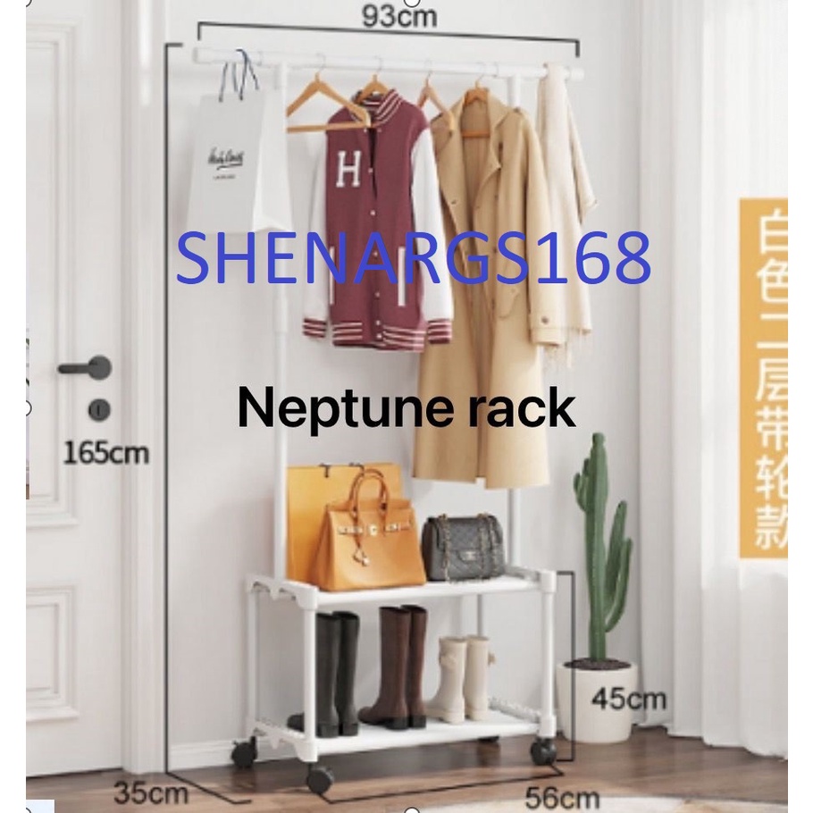 SHENAR - NEPTUNE RACK - STAND HANGER SINGLE - RAK GANTUNGAN SERBAGUNA RODA - RAK GANTUNG ADA RODA