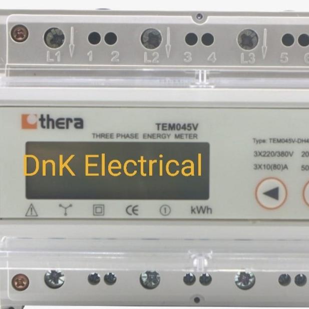 Kwh Meter 3 Phase Direct Modbus Single Tariff Thera Tem045V-Dh491