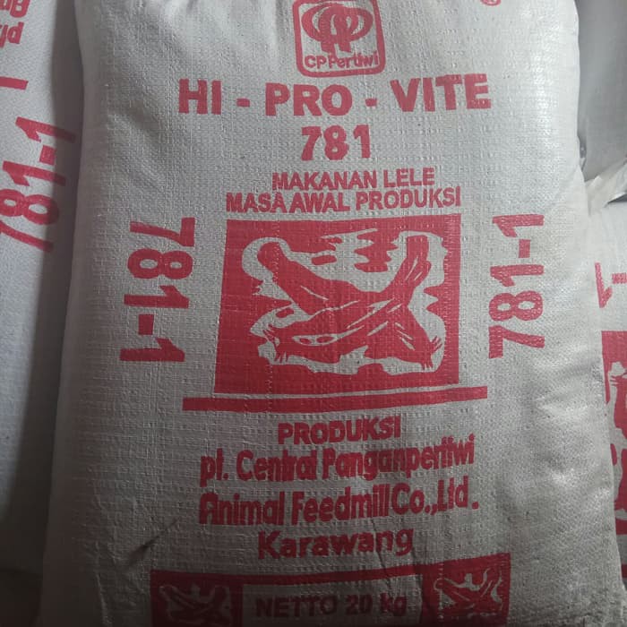 Pelet HI-PRO-VITE 781-1 Pakan Benih Bibit Ikan Lele Gurame Nila 30kg