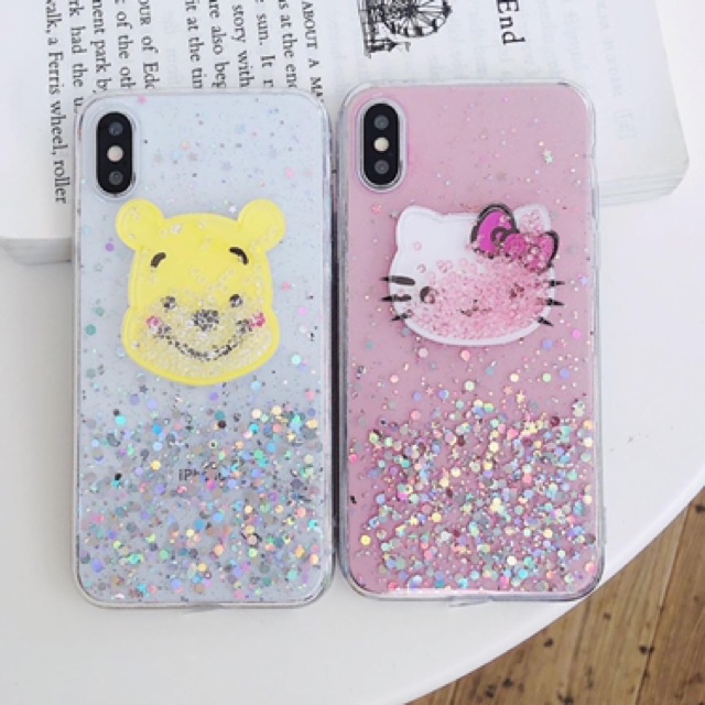 Glittery HK / POOH Case Casing TPU Samsung A12 A23 A33 A53 A73 A51 A71 A31 A32 A52 A72 A11 A21s A22 4g 5g M11 M20 A50 A70 A80 A30 A20s A30s A50s