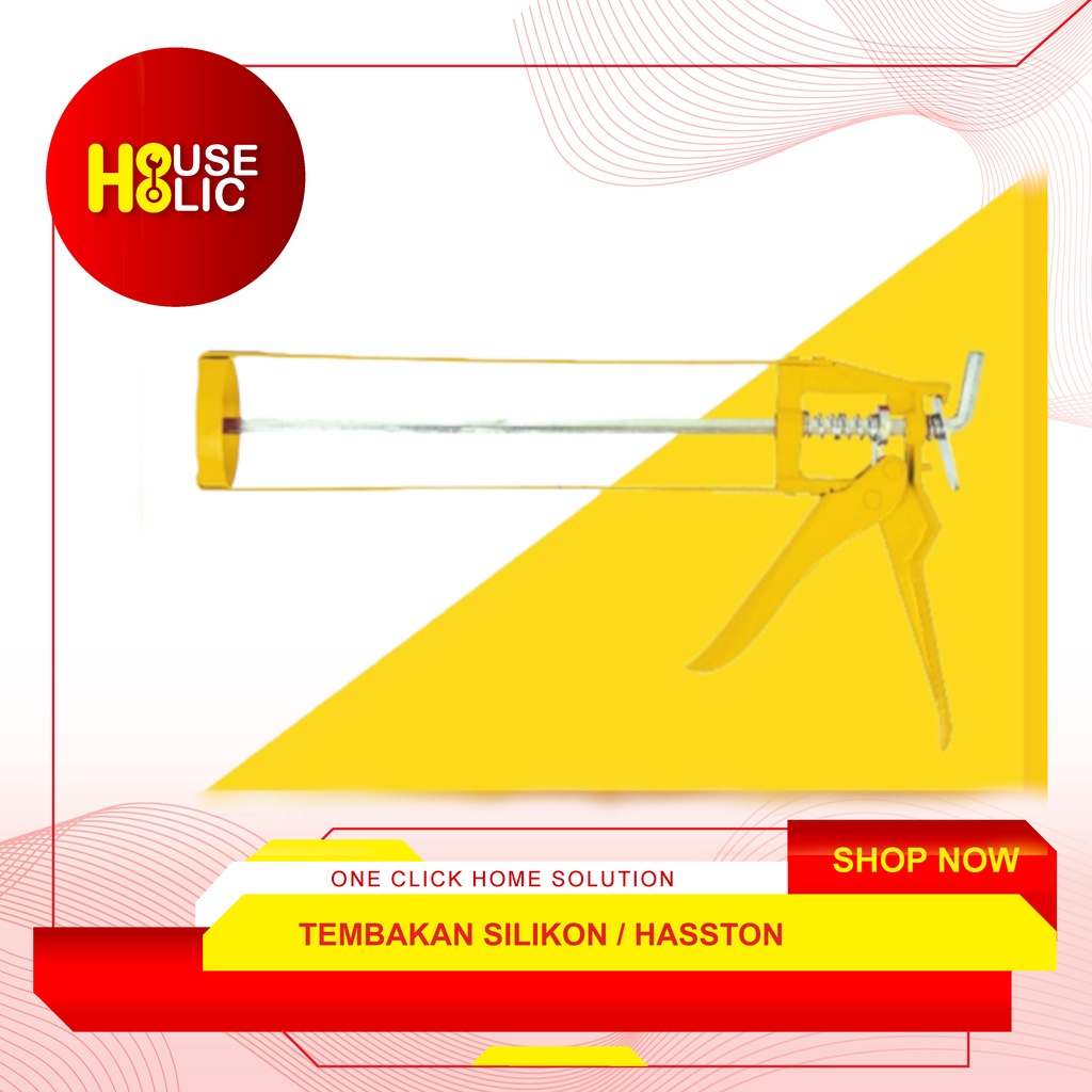 Tembakan Lem Silikon Silicone / Caulking Gun Hasston 1373-400