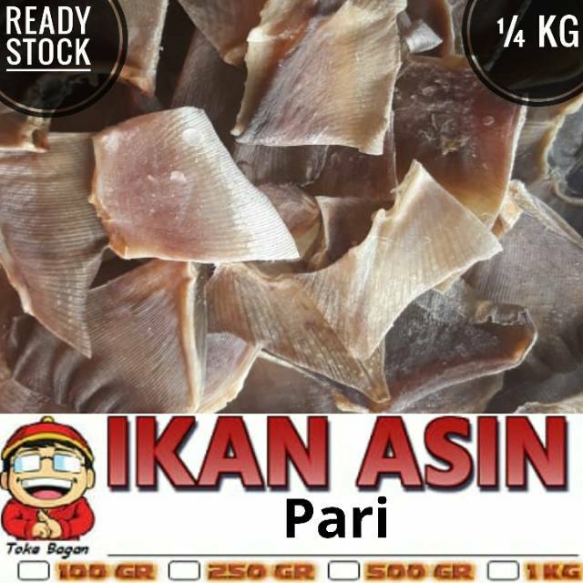 

Ikan Asin PARI 250 gr cap TOKE BAGAN SIAPI API