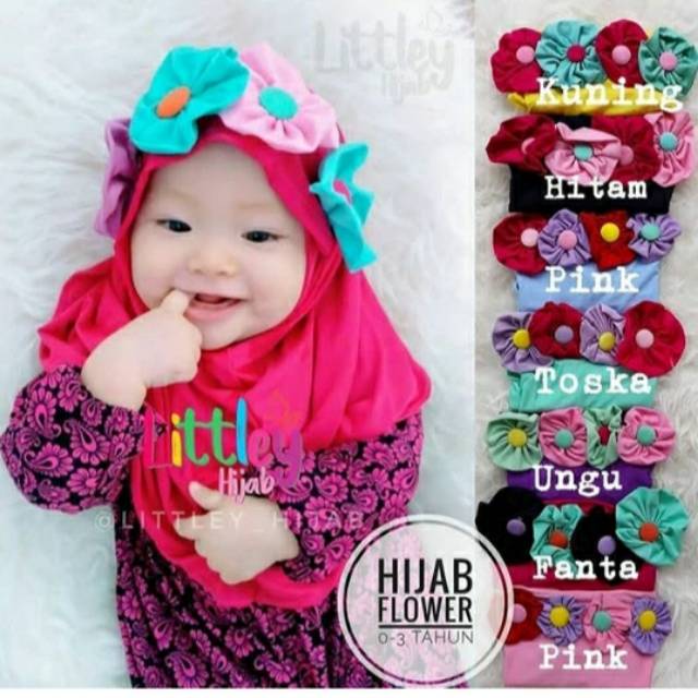 JILBAB BAYI SYIRIA FLOWER | Jilbab bayi murah jilbab anak myurah
