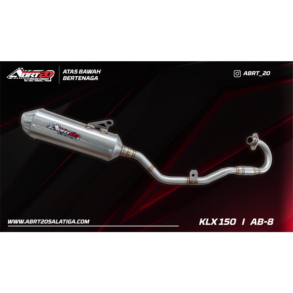 Knalpot ABRT20 Kawasaki KLX Stainless Original Pabrik ABRT20