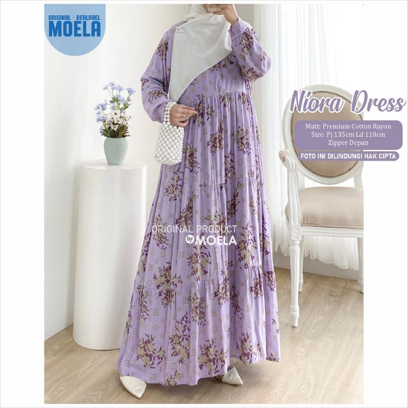 Lines Niora Dress Gamis Jumbo Allsize Busui Premium Catton Rayon Original Ori Moela Berlabel-6
