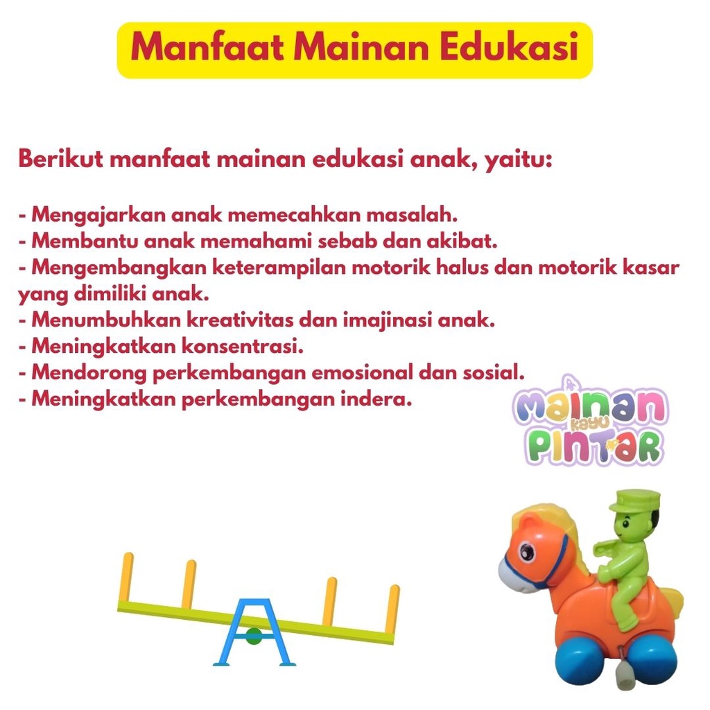 Aneka Mainan Edukasi Anak Terlengkap Harga Terjangkau