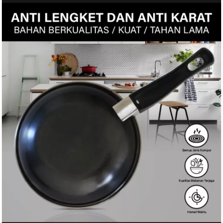 PROMO WAJAN Teflon Fry Pan Set 2 Pcs Serbaguna Tg-10 Anti Lengket / Teflon Wajan / Frypan