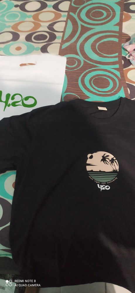 4.20 I T-shirt Palm Waving Black
