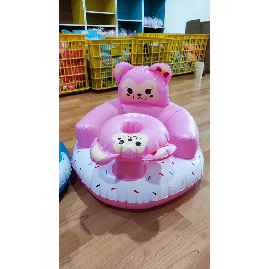 【JKT READY】100% Kursi Bayi / sofa bayi untuk Belajar Duduk dan Makan,Multifungsi bentuk monyet pink