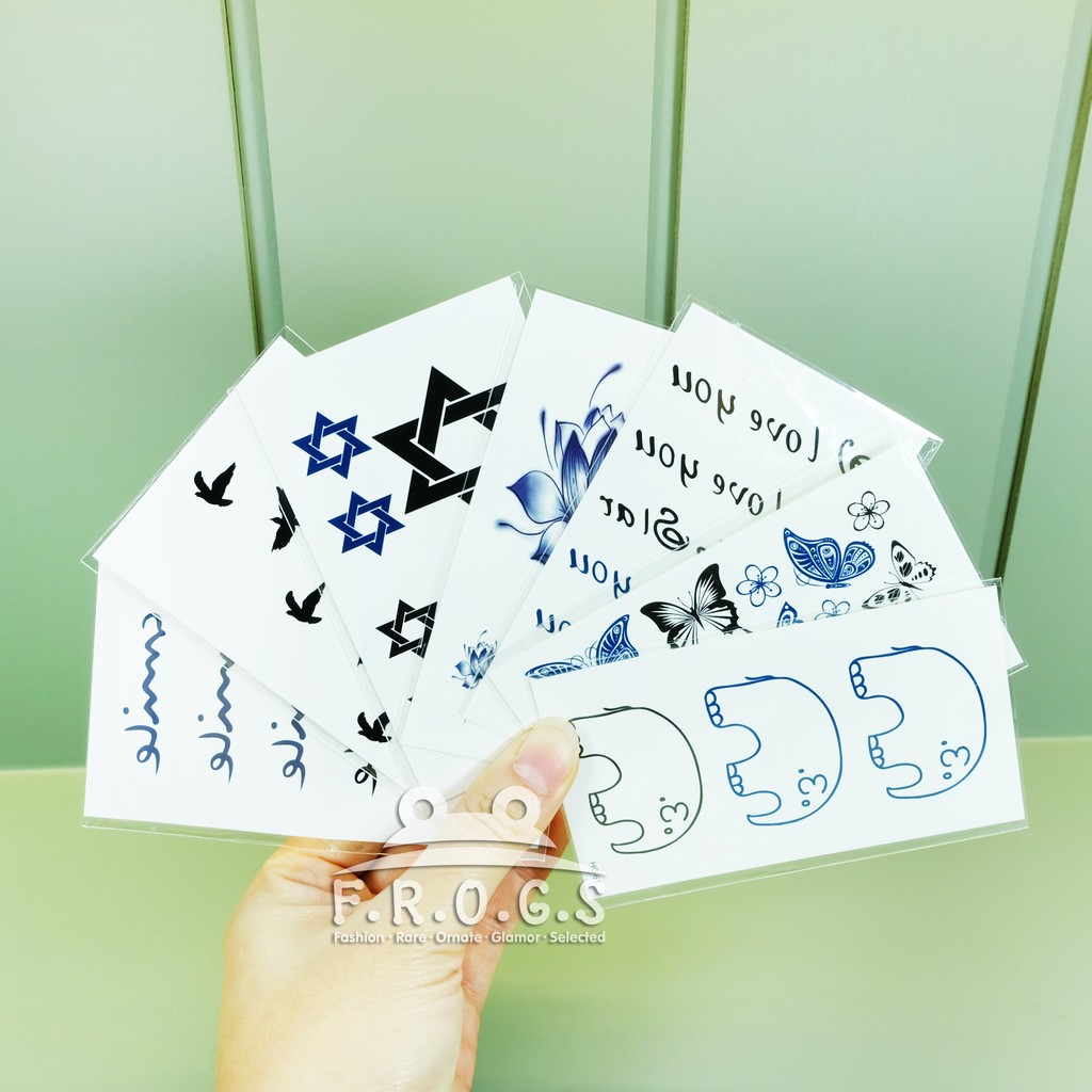 Stiker Tato  Badan Simple Motif  Huruf  F R o G s Wpt009  Stiker Tato  Badan Simple Motif  Huruf  F R o G s Wpt009