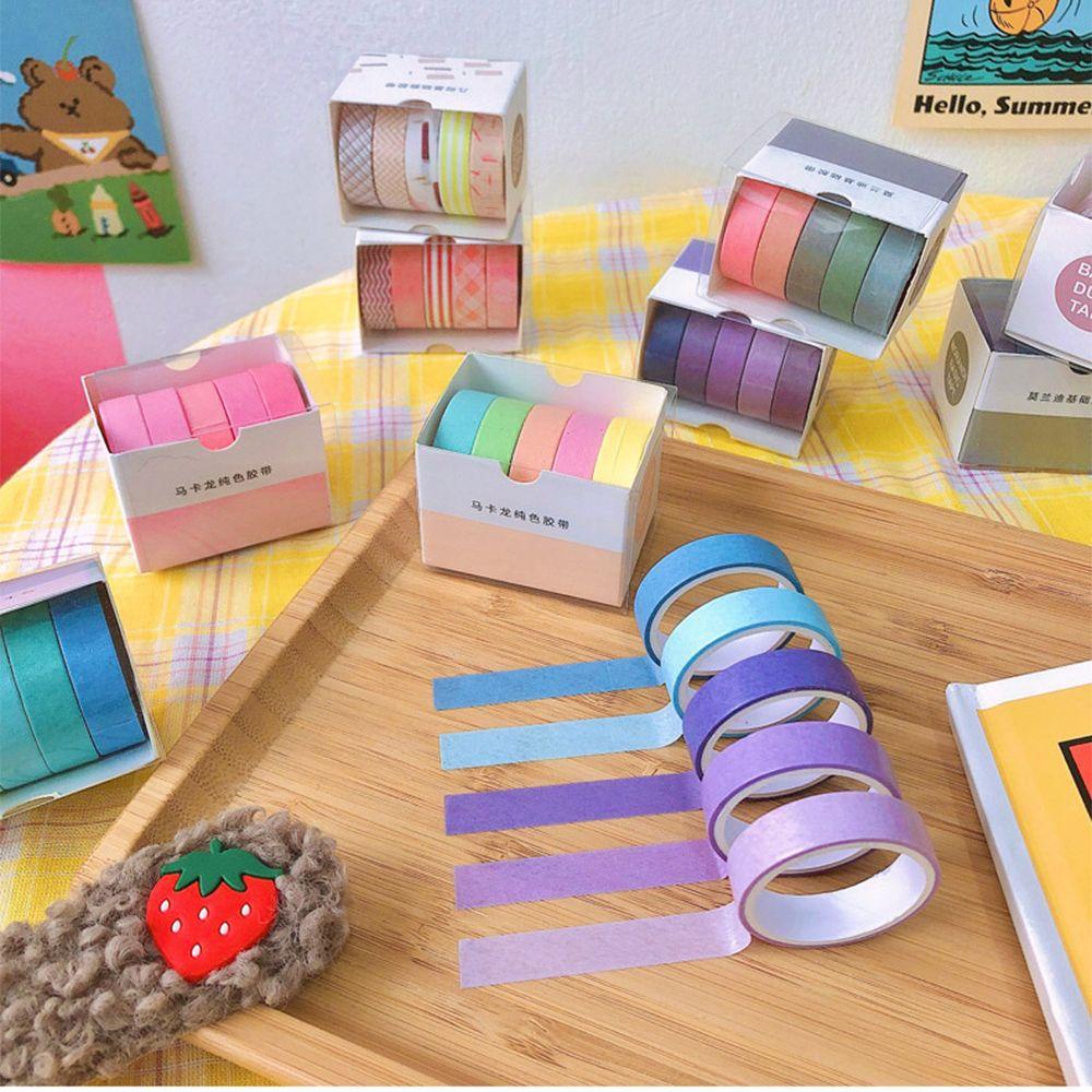 Nanas Washi Tape Set Tape Kotak Desain DIY Dekorasi Scrapbooking Stiker