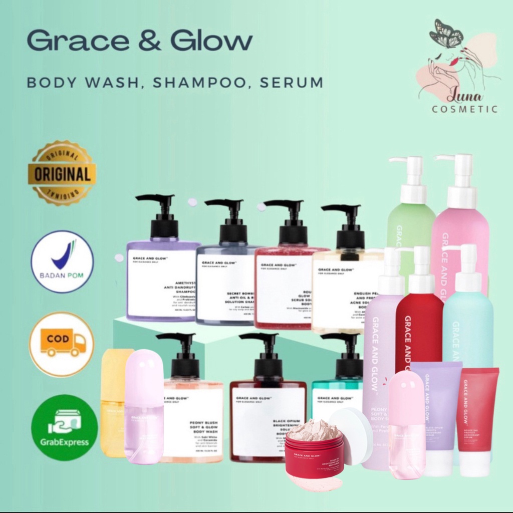 Grace and Glow Body Wash Body Serum - Black Opium English Pear Rouge Miss Moisture Bombshell