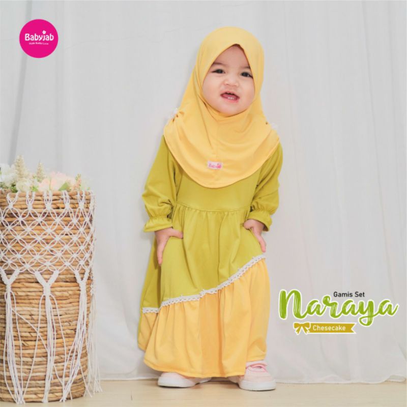 Grade b gamis anak gamis bayi gamis set naraya babyjab