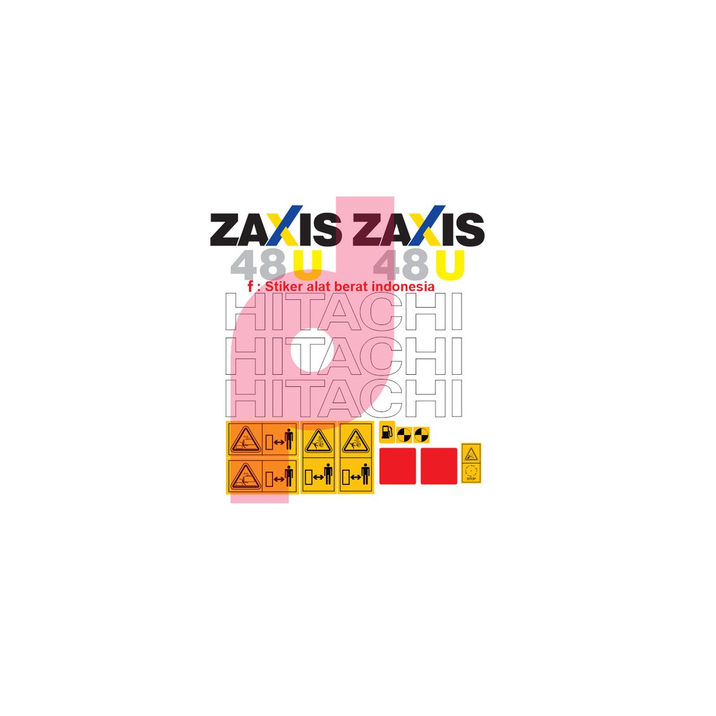 

STIKER HITACHI ZAXIS 48U