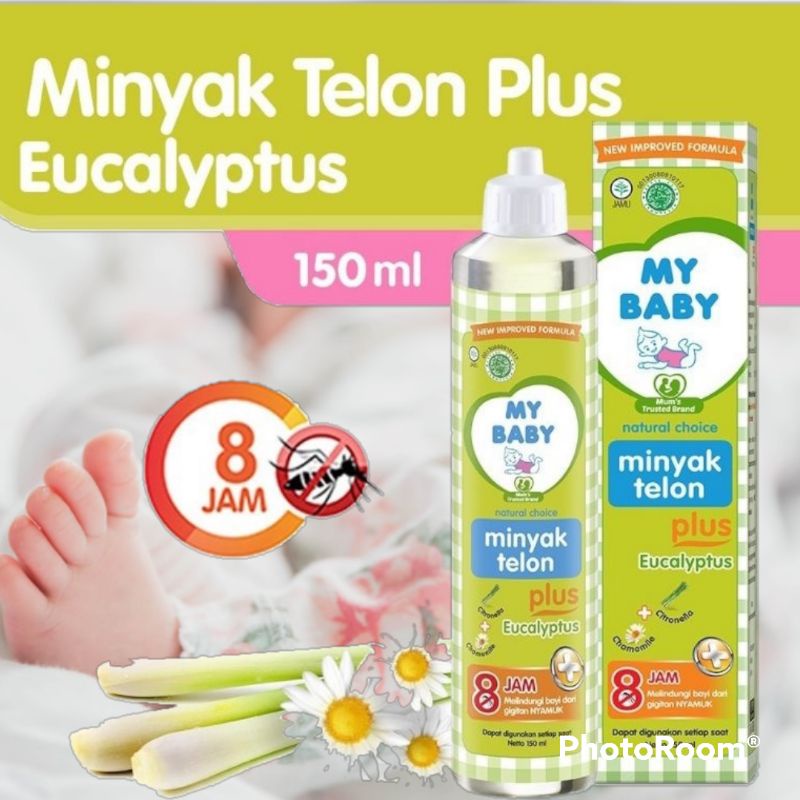 My Baby Minyak Telon Plus 8 Jam Eucalyptus Isi 150 ml Harga Hemat