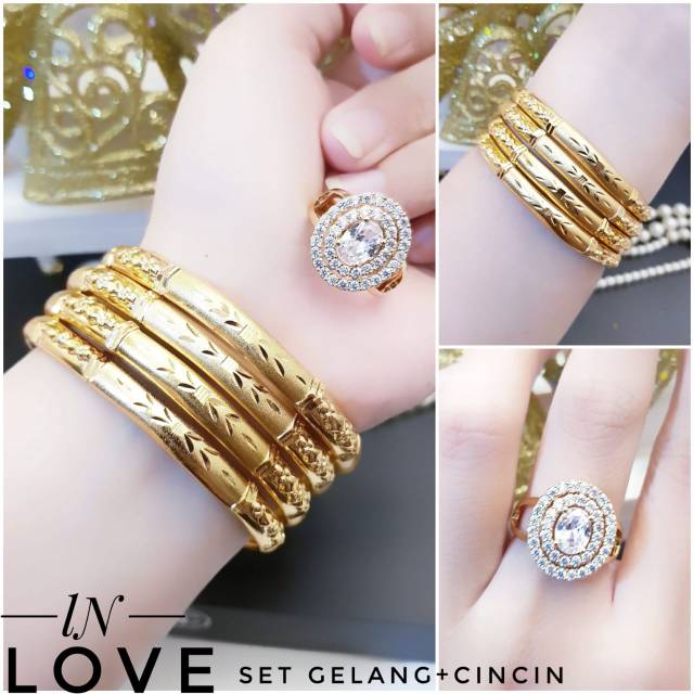 Xuping set perhiasan lapis emas 24k 1918j