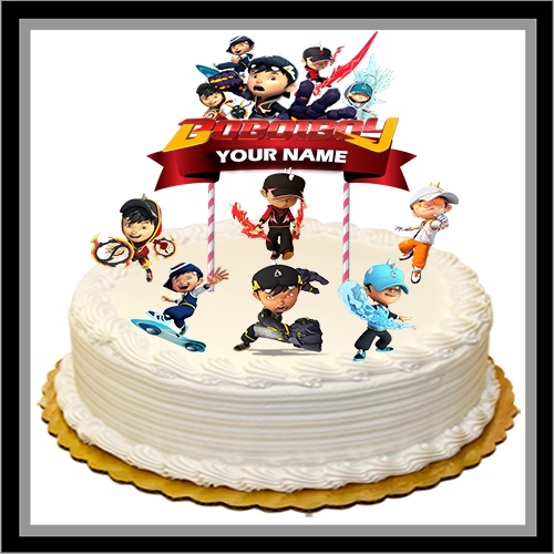 CUSTOM TOPPER CAKE HAPPY BIRTHDAY / ULANG TAHUN BOBOIBOY