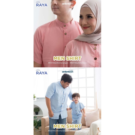 ARDEN LEON Men Raya Shirt Atasan Pria Koko Baju Muslim Dewasa Pria Seragam Muslim Keluarga Series (M-4L) CBKS