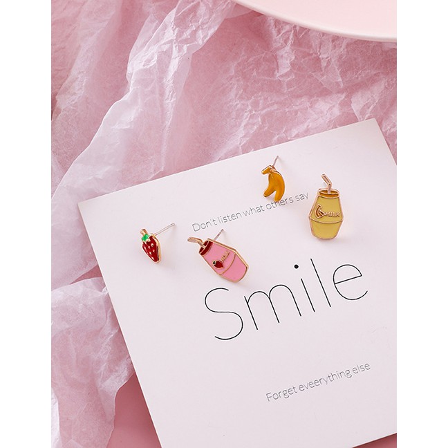 LRC Anting Tusuk Fashion S925 Silver Needle Fruit Earrings F5948X