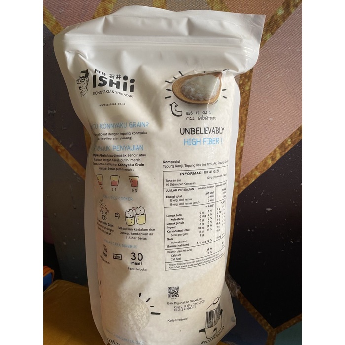 

bg20t01r Beras Shirataki 1Kg/Konyaku Rice 1Kg (Unk Diet Keto,Debm,Diabet) Sv012Ss
