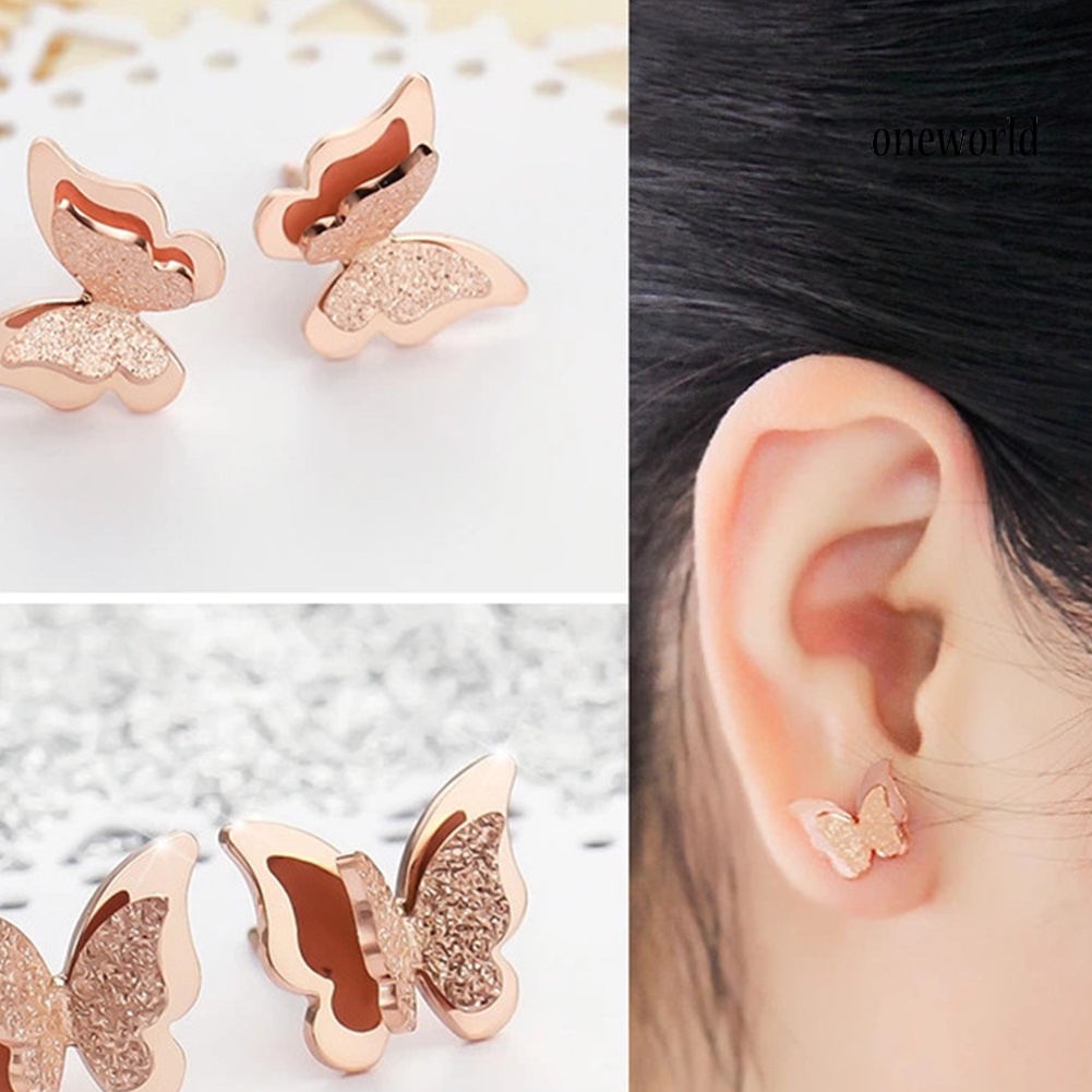 [ONE] Fashion Butterfly Women Ear Studs Earrings Evening Party Jewelry Gift Charming