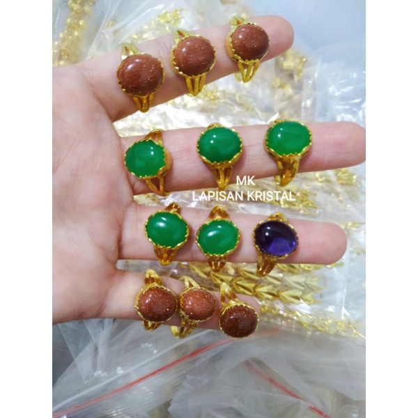 Cincin Batu kristal kalimantan asli