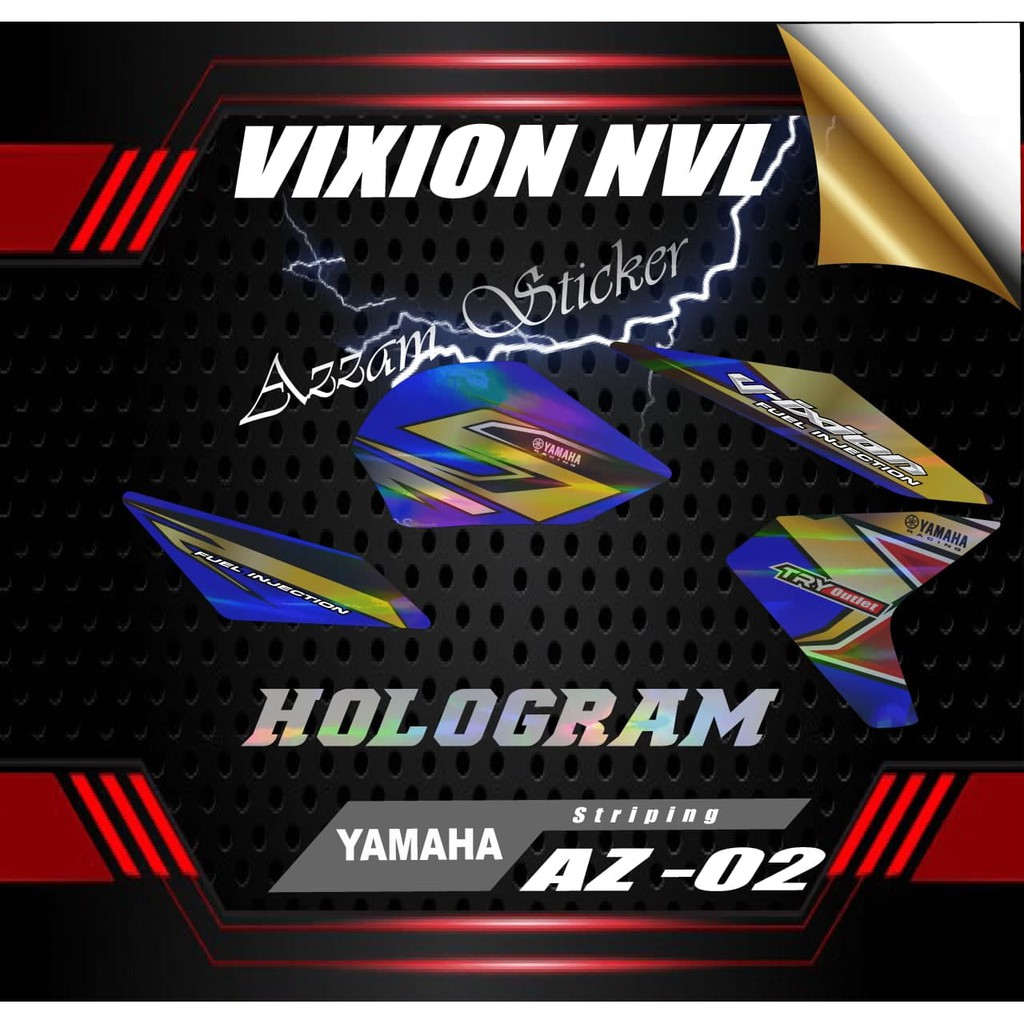 Striping Variasi Vixion NVL HOLOGRAM -  sticker Vixion NVL STICKER  VARIASI VIXION NVL  GRAFIS 02