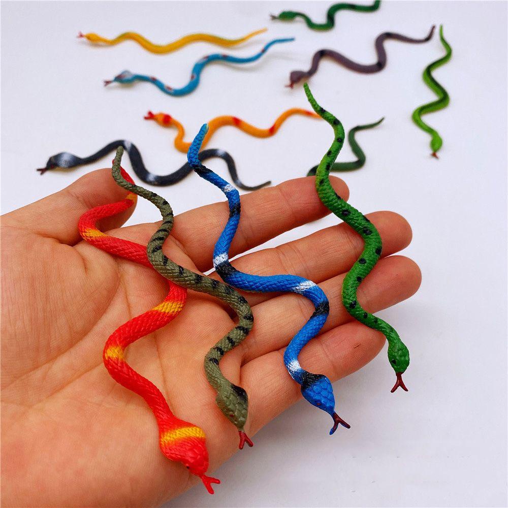 R-flower 24PCS Plastik Snake New Prop Untuk Dekorasi Anak Gag Prank Favor Mainan