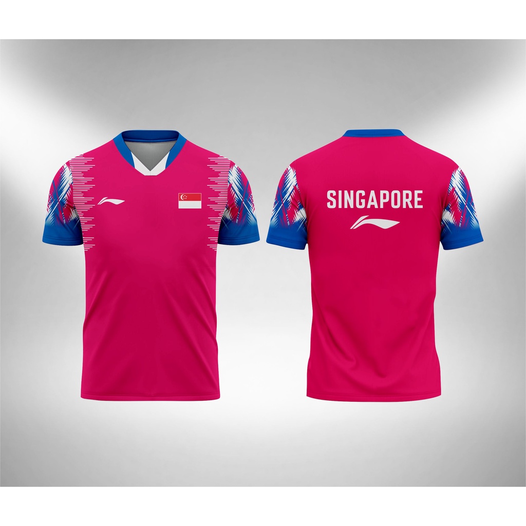 Jersey Printing Badminton Singapore 2022 Loh Kean Yew Singapura