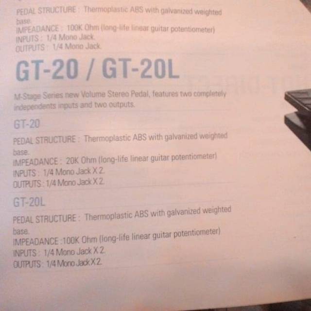 Volume pedal keyboard atau gitar Leem Gt20 GT20 GT 20 GT-20