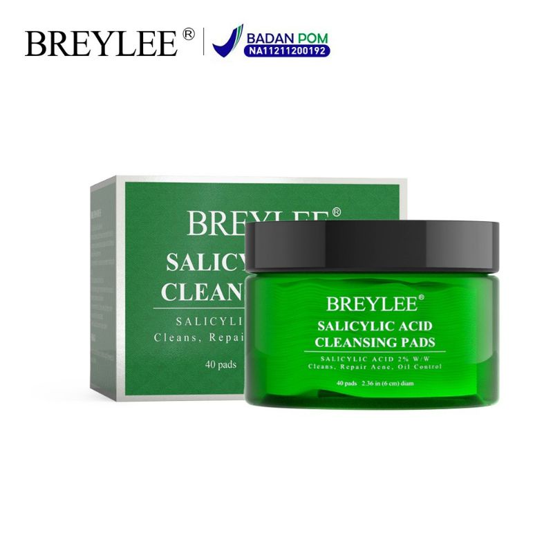 (40 pads) BREYLEE Tea Tree Salicylic Acid Cleaning Pads - Cleanser Pad Breylee / Membersihkan pori-pori , memperbaiki masalah kulit.BPOM