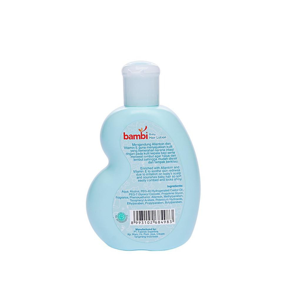 *FRAULEINCO* Bambi Baby Hair Lotion With Candlenut, Aloe Vera &amp; Celery - 100mL | Candlenut Oil | Losion Rambut Bayi