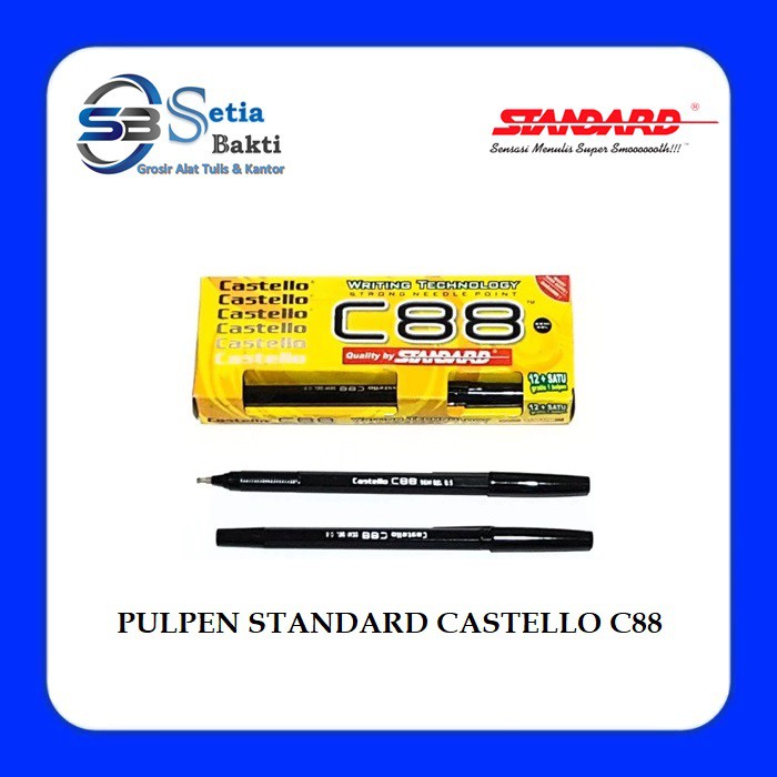 

STANDARD Pulpen Castello C88 12 Pcs + 1 Pcs Free - 1 Pak