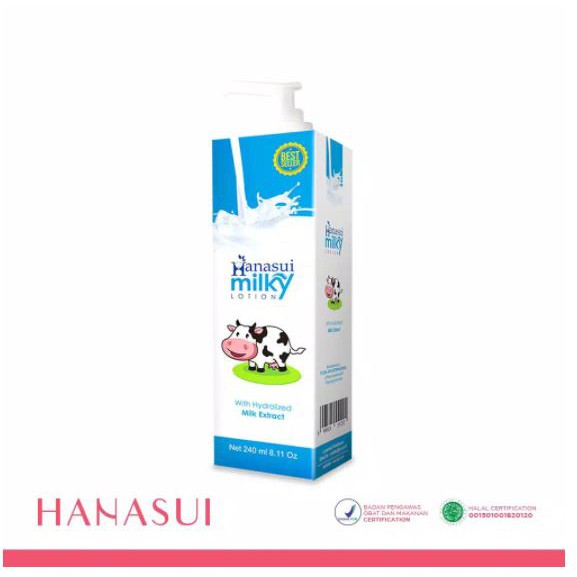 * NCC * Hanasui Milky Lotion Hand and Body Lotion - With Hydrolized - Net 240 ml