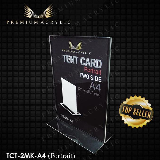 

NEW PRODUCT Acrylic Akrilik Tent Card Tegak A4 Portrait 2 Muka Kualitas PREMIUM AP288