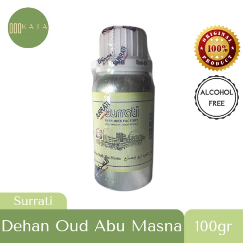 Surrati Dehan Al Oud Abu Masna 100gr | Parfum arab bibit non alkohol original