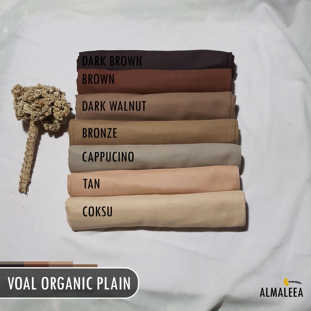 HIJAB VOAL ORGANIC PLAIN BY UMAMA SCARF (110 x 110 CM)