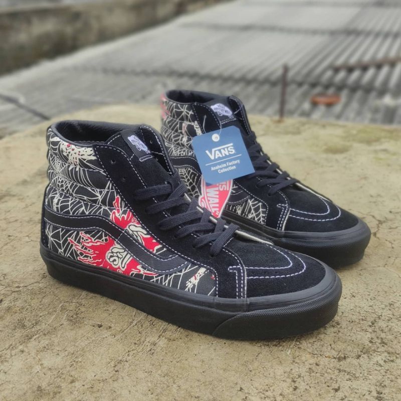 Vans SK8-HI 38 DX (Anaheim Factory) Og Black Spider Web 100% Original resmi store PT Navya
